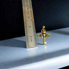 Load image into Gallery viewer, Gold Key Of life Ankh Eye of Horus Complex Pendant Necklace