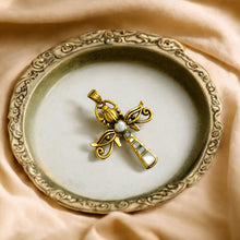 Load image into Gallery viewer, Gold Key Of life Ankh Eye of Horus Complex Pendant Necklace