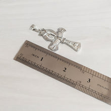 Load image into Gallery viewer, Djed Piillar Horus Ankh Silver Pendant Necklace