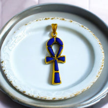 Load image into Gallery viewer, Gold Key Of Life Ankh Pendant Necklace