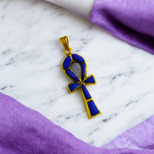 Load image into Gallery viewer, Gold Key Of Life Ankh Pendant Necklace