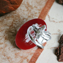 Load image into Gallery viewer, Silver God Anubis Adjustable Ring