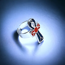 Load image into Gallery viewer, Key Of Life Ankh adjustable silver Ring
