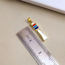 Load image into Gallery viewer, Mother Of Pearls djed pillar Gold pendant Necklace