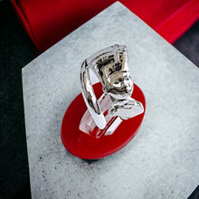 Load image into Gallery viewer, Silver Egyptian Queen Nefertiti Adjustable Ring