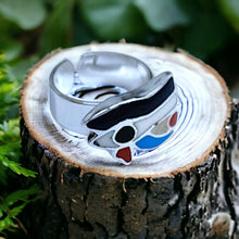 Load image into Gallery viewer, Eye Of Horus Adjustable Silver Ring