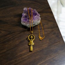 Load image into Gallery viewer, Hathor Amulet Gold Pendant Necklace