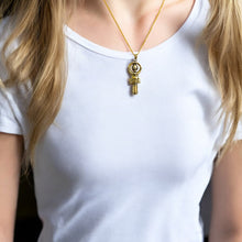 Load image into Gallery viewer, Hathor Amulet Gold Pendant Necklace
