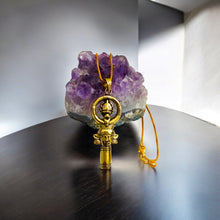 Load image into Gallery viewer, Hathor Amulet Gold Pendant Necklace