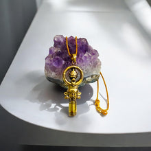 Load image into Gallery viewer, Hathor Amulet Gold Pendant Necklace