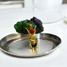 Load image into Gallery viewer, Goddess Hathor Gold Mother of Pearl Pendant Necklace