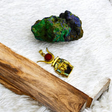 Load image into Gallery viewer, Goddess Hathor Gold Mother of Pearl Pendant Necklace