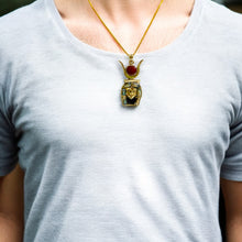 Load image into Gallery viewer, Goddess Hathor Gold Mother of Pearl Pendant Necklace