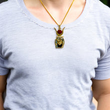 Load image into Gallery viewer, Goddess Hathor Gold Mother of Pearl Pendant Necklace