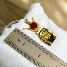 Load image into Gallery viewer, Goddess Hathor Gold Mother of Pearl Pendant Necklace