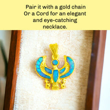Load image into Gallery viewer, Dainty Opal Horus Amulet Gold Pendant Necklace