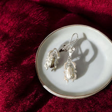 Load image into Gallery viewer, Silver Scarab Egyptian Earring