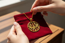 Load image into Gallery viewer, Gold Goddess Isis Pendant, Winged Egyptian Divine Necklace