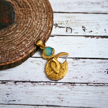 Load image into Gallery viewer, Opal God Thoth Gold Pendant