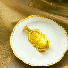 Load image into Gallery viewer, Gold Scarab Pendant