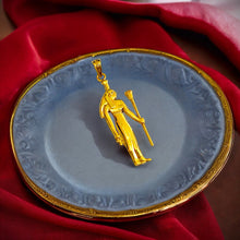 Load image into Gallery viewer, Gold Goddess Nyphthys Pendant Necklace