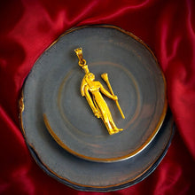 Load image into Gallery viewer, Gold Goddess Nyphthys Pendant Necklace