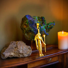Load image into Gallery viewer, Gold Goddess Nyphthys Pendant Necklace
