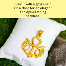 Load image into Gallery viewer, Ankh Wadjet Amulet Gold Pendant Necklace