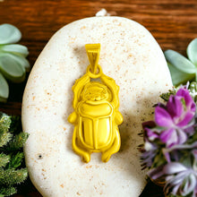Load image into Gallery viewer, Gold Scarab Pendant
