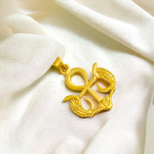 Load image into Gallery viewer, Ankh Wadjet Amulet Gold Pendant Necklace