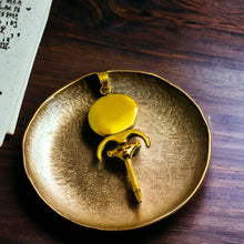 Load image into Gallery viewer, Goddess Hathor's Mirror Gold Pendant Necklace