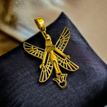 Load image into Gallery viewer, Winged Isis Gold Pendant Necklace