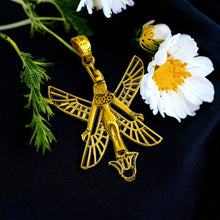 Load image into Gallery viewer, Winged Isis Gold Pendant Necklace