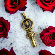 Load image into Gallery viewer, Hathor Amulet Gold Pendant Necklace