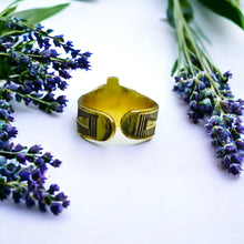 Load image into Gallery viewer, Eye of Horus Ankh Adjustable Gold Ring