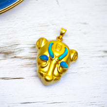 Load image into Gallery viewer, Gold Goddess Sekhmet Pendant Necklace