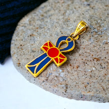 Load image into Gallery viewer, Gold Key Of Life Ankh Pendant Necklace