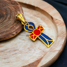 Load image into Gallery viewer, Gold Key Of Life Ankh Pendant Necklace