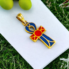 Load image into Gallery viewer, Gold Key Of Life Ankh Pendant Necklace