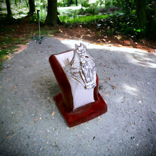 Load image into Gallery viewer, Silver Goddess Bastet The Cat Adjustable Ring
