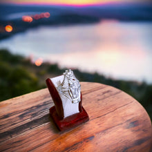 Load image into Gallery viewer, Silver Goddess Bastet The Cat Adjustable Ring