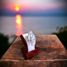 Load image into Gallery viewer, Silver Goddess Bastet The Cat Adjustable Ring