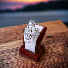 Load image into Gallery viewer, Silver Goddess Bastet The Cat Adjustable Ring