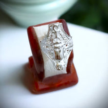 Load image into Gallery viewer, Silver Scarab Adjustable Ring