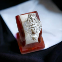 Load image into Gallery viewer, Silver Scarab Adjustable Ring