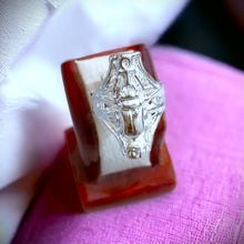 Load image into Gallery viewer, Silver Scarab Adjustable Ring
