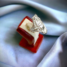 Load image into Gallery viewer, Silver Scarab Adjustable Ring