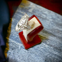 Load image into Gallery viewer, Silver Scarab Adjustable Ring