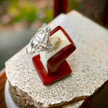 Load image into Gallery viewer, Silver Scarab Adjustable Ring