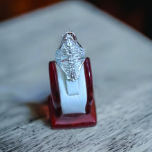 Load image into Gallery viewer, Silver Key of Life Ankh Adjustable Ring